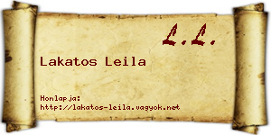 Lakatos Leila névjegykártya