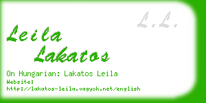 leila lakatos business card